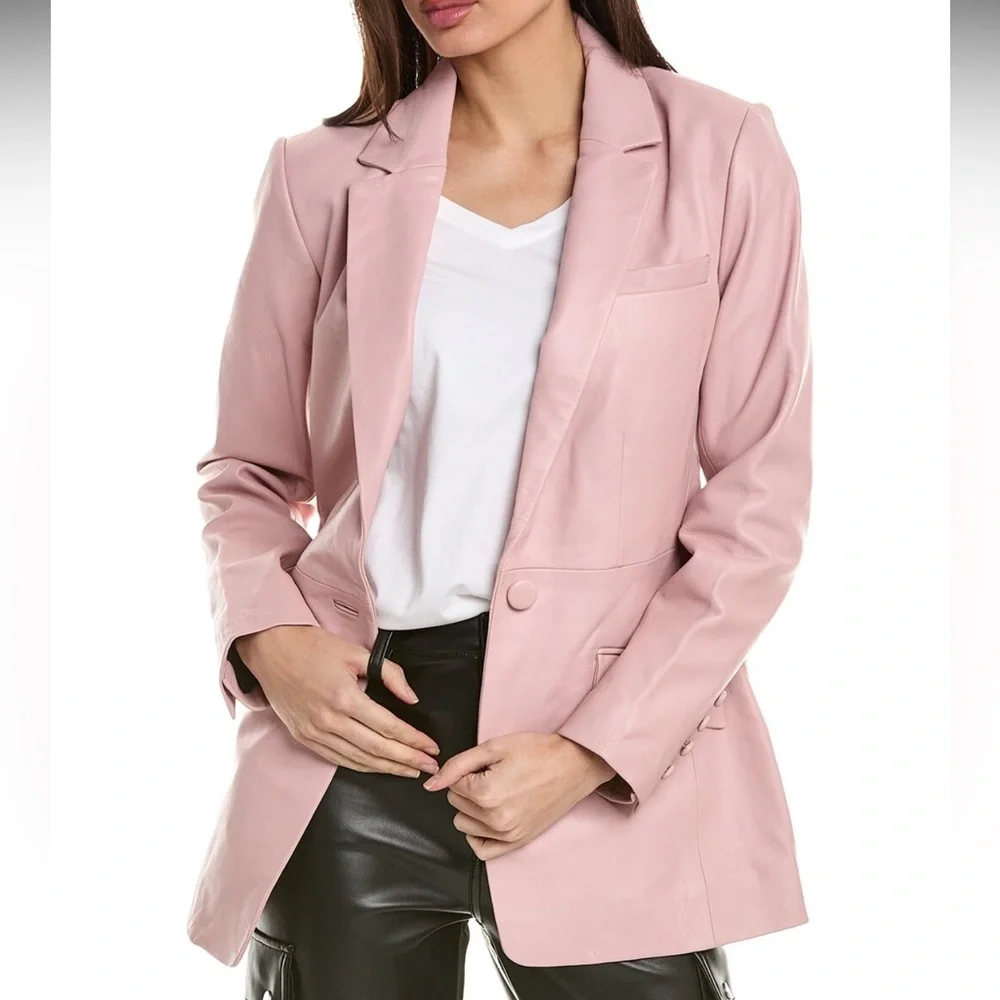 NWT WALTER BAKER MIA LEATHER BLAZER🌸 - Picture 3 of 4
